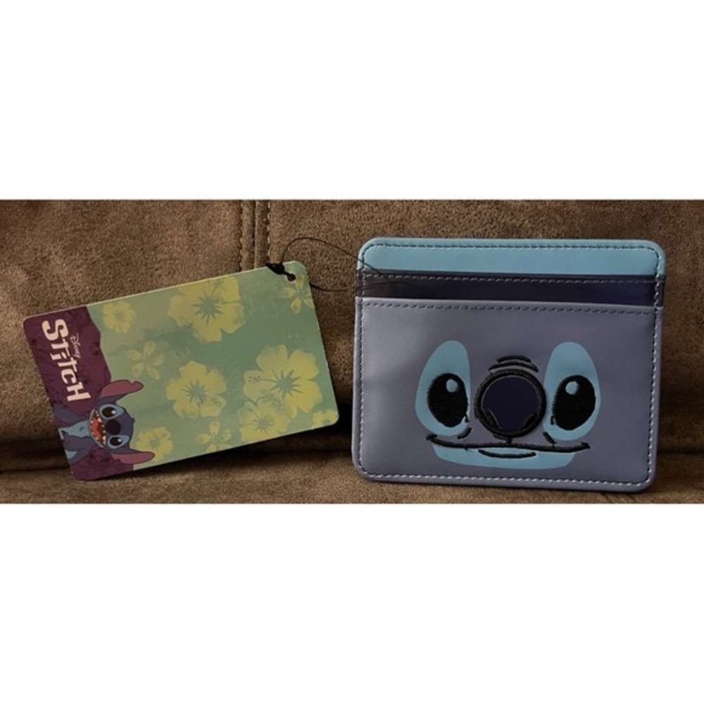 Disney Stitch Cardholder‎ ID Wallet Blue Embroidered Lilo Concept One NWT